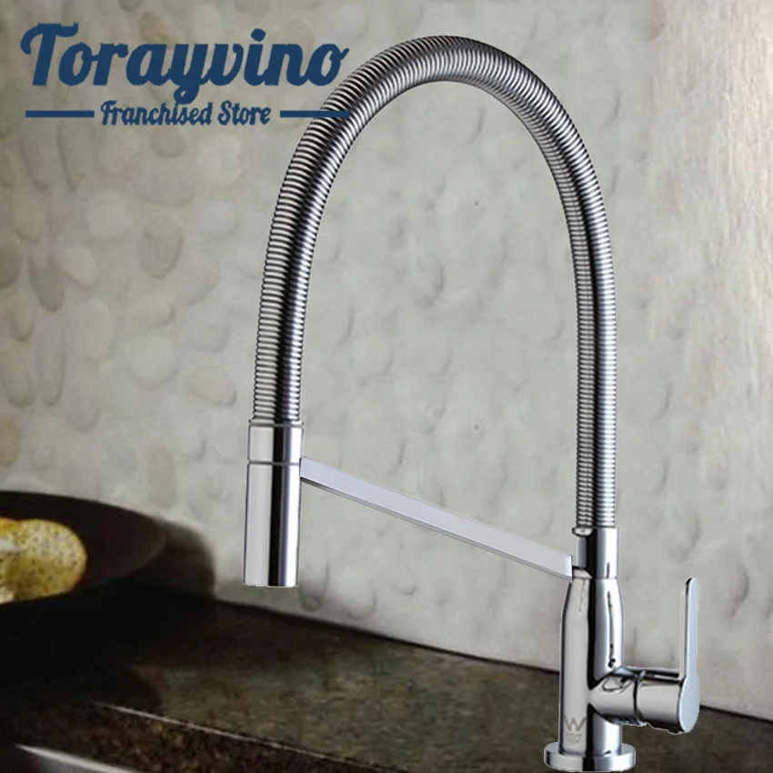 Кухонный поворотный кран Torayvino 360 для раковины латунный полированный