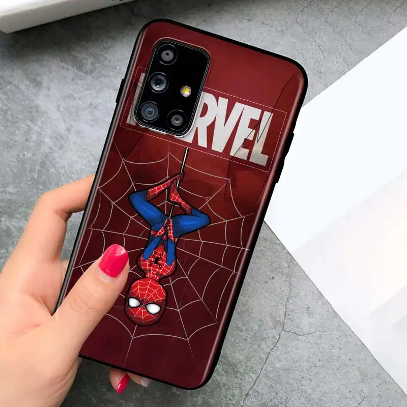 

Marvel's Spider-Man For Samsung A01 A02 A02S A11 A12 A21 A21S A22 A31 A32 A41 A42 A51 A52 A71 A72 A81 A91 UW 5G Black Phone Case