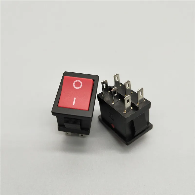 5 шт. ZHRIVOER красные пластиковые кулисные переключатели KCd1 6A/10A 250В/125В 2/3/6 контактов