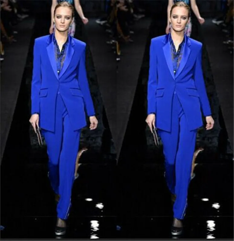 Women Pant Suit Royal Blue Formal Ladies Business Suits Office Work Wear Female Suit For Weddings Female Suit Custom Made