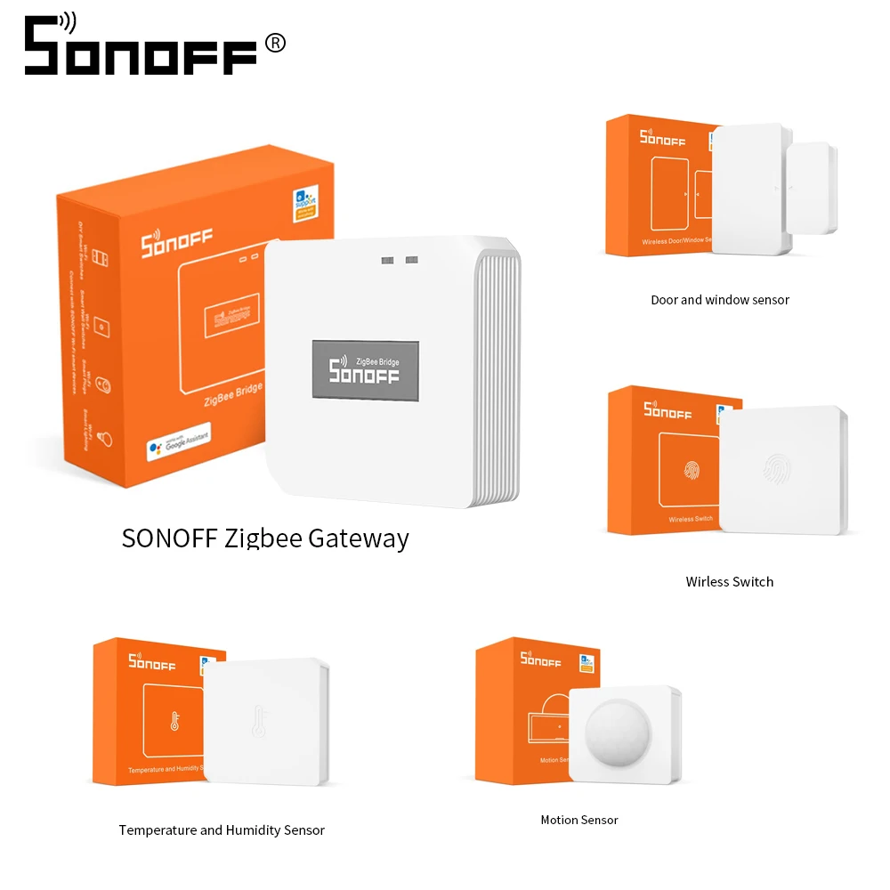 Датчик движения Sonoff ZigBee беспроводной переключатель для окон и дверей работает с