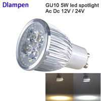 bombilla led gu10 spotlight 5w super ac dc 12v 24v aluminum shell high power chip 580lm 12 24 volt bulb spot ceiling downlight