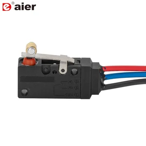 Микро-концевой выключатель, водонепроницаемый микровыключатель мгновенного типа, высококачественный ковенальный рычаг, 10 А, 125 В250 В переменного тока с проводом 200 мм, 1 шт.