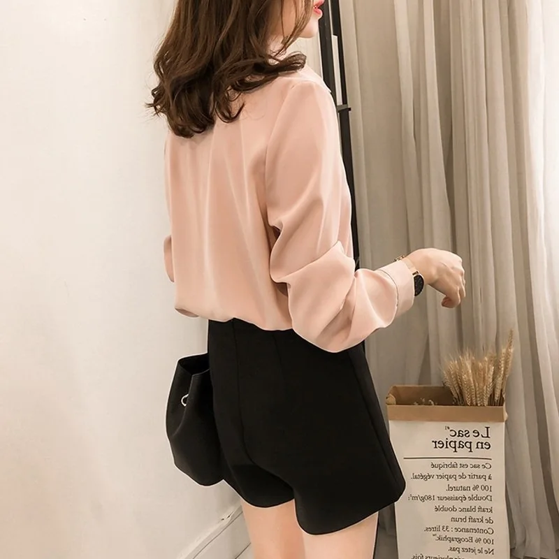 

Blouse Women Office OL Style Shirts Tops 2019 Fashion Casual Long Sleeve Chiffon Blouses Femme Blusa