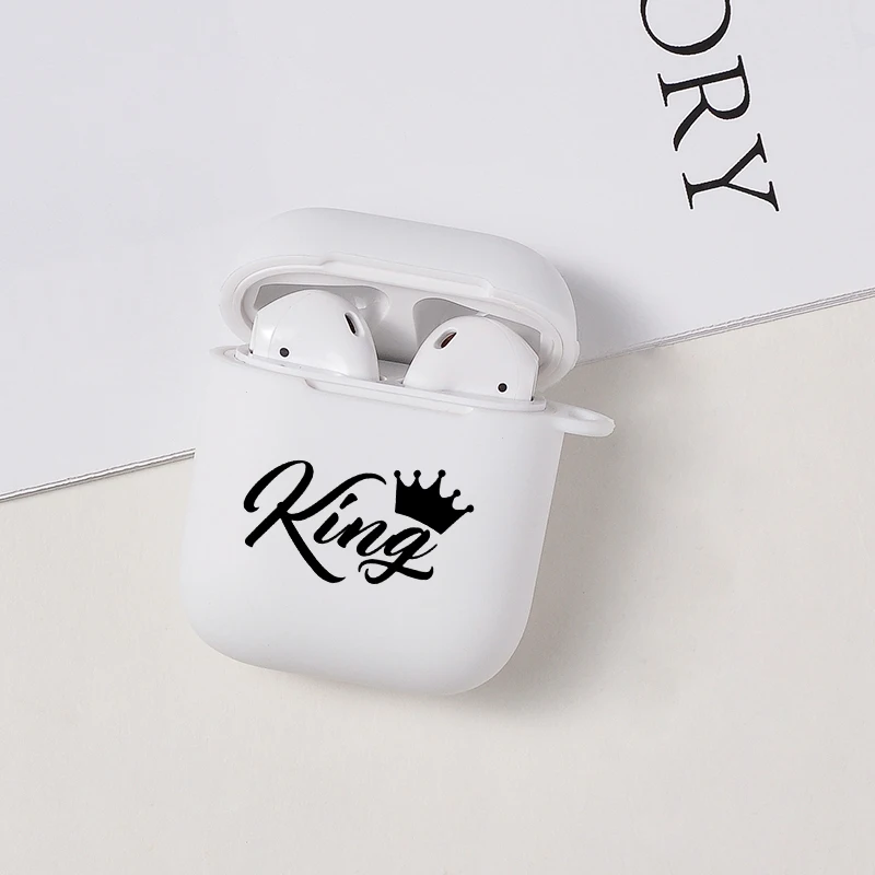 Женский чехол для AirPods белый с Bluetooth Apple 1 2 зарядного бокса кожаные аксессуары Air Pods