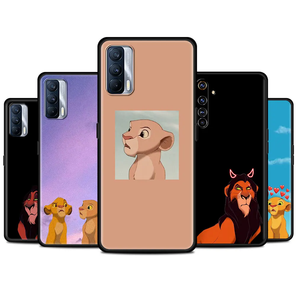 

Lion King Luxury Case for Realme 8 C21 6 Pro C3 7 C11 XT 5 Cover Capa Black Soft Fundas Coque