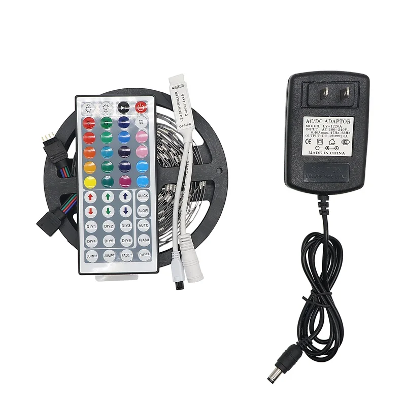 SZYOUMY RGB Светодиодная лента 5050 5 м IP20 светильник та Гибкая мини ИК контроллер 12 В