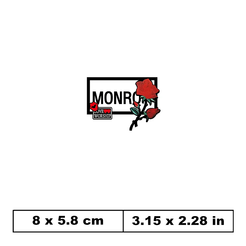 Модные нашивки с цветами розы буквами красочные наклейки красными губами