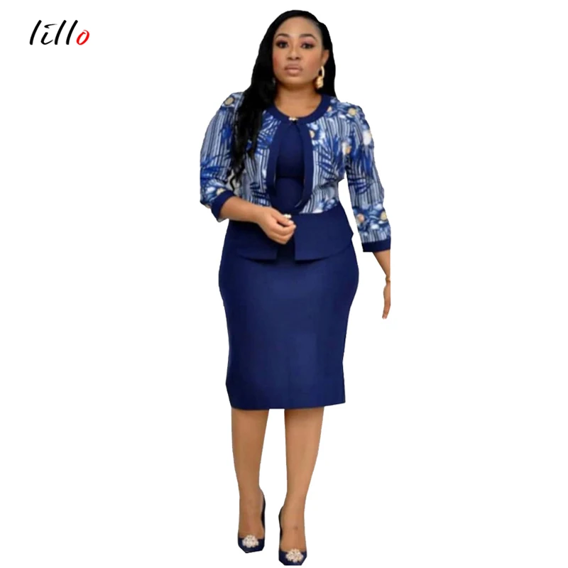 

Женская одежда в африканском стиле, модная куртка с принтом и платье, платье для матери, элегантный костюм из двух частей с коротким рукавом,...