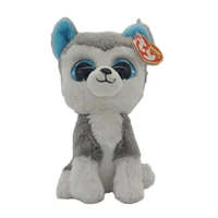 15 cm ty beanie boos big eyes grey siberian husky soft cute plush stuffed animal doll toy collection christmas birthday kid gift