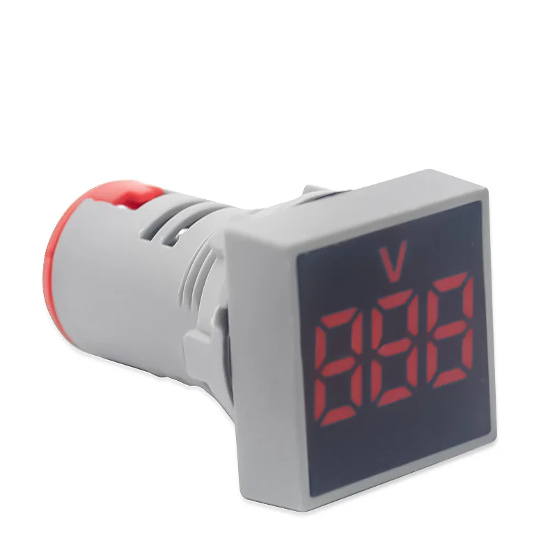 10 шт./лот Бесплатная доставка квадратный 22 мм Цифровой вольтметр 20 в 500 яркий мини