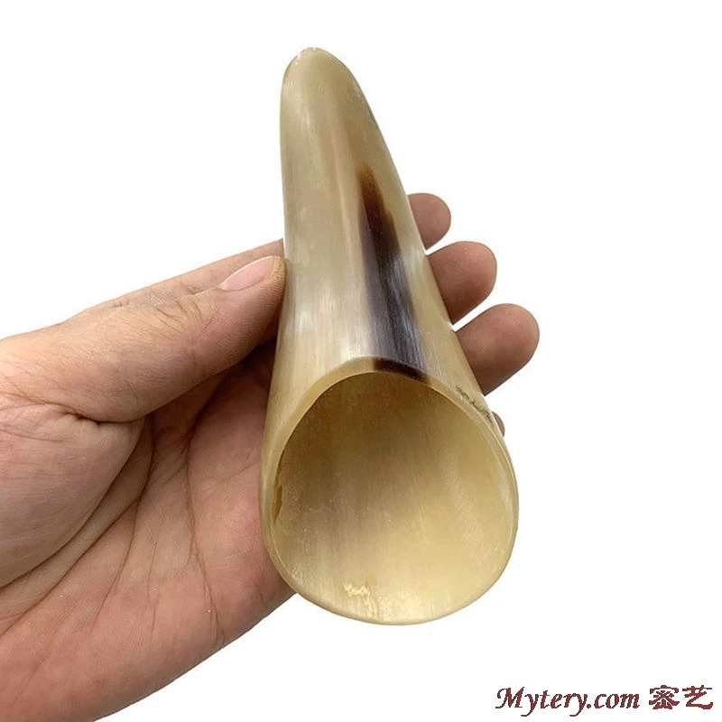 

Tibet Natural Small Yak Horn Crafts 12-13cm Guasha Treatment Tool Massage Sticks Tea Spoon