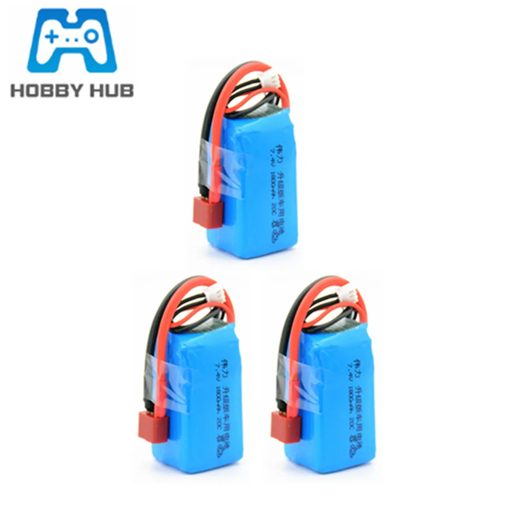 

2s 7.4V 1800mAh 20C Lipo Battery for Wltoys A959-b A969-b A979-b K929-B RC Car Boat Quadcopter Parts 7.4v Upgrade Battery T plug