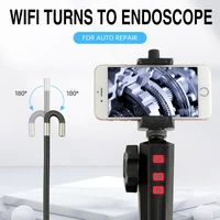hd 1080p 6mm8mm 180 degree steering industrial borescope endoscope camera car inspection camera with 6led for iphone android 1m