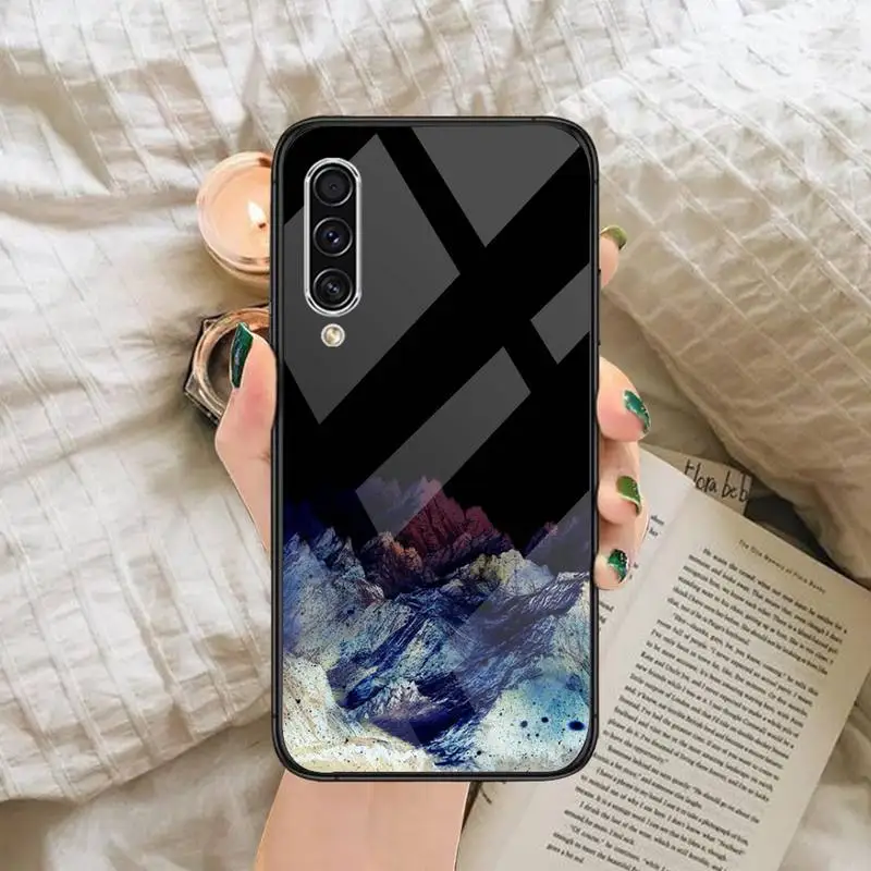 

Art Minimalist painting Phone Case Tempered glass For Samsung S6 S7 edge S8 S9 S10 e plus note8 9 10 pro