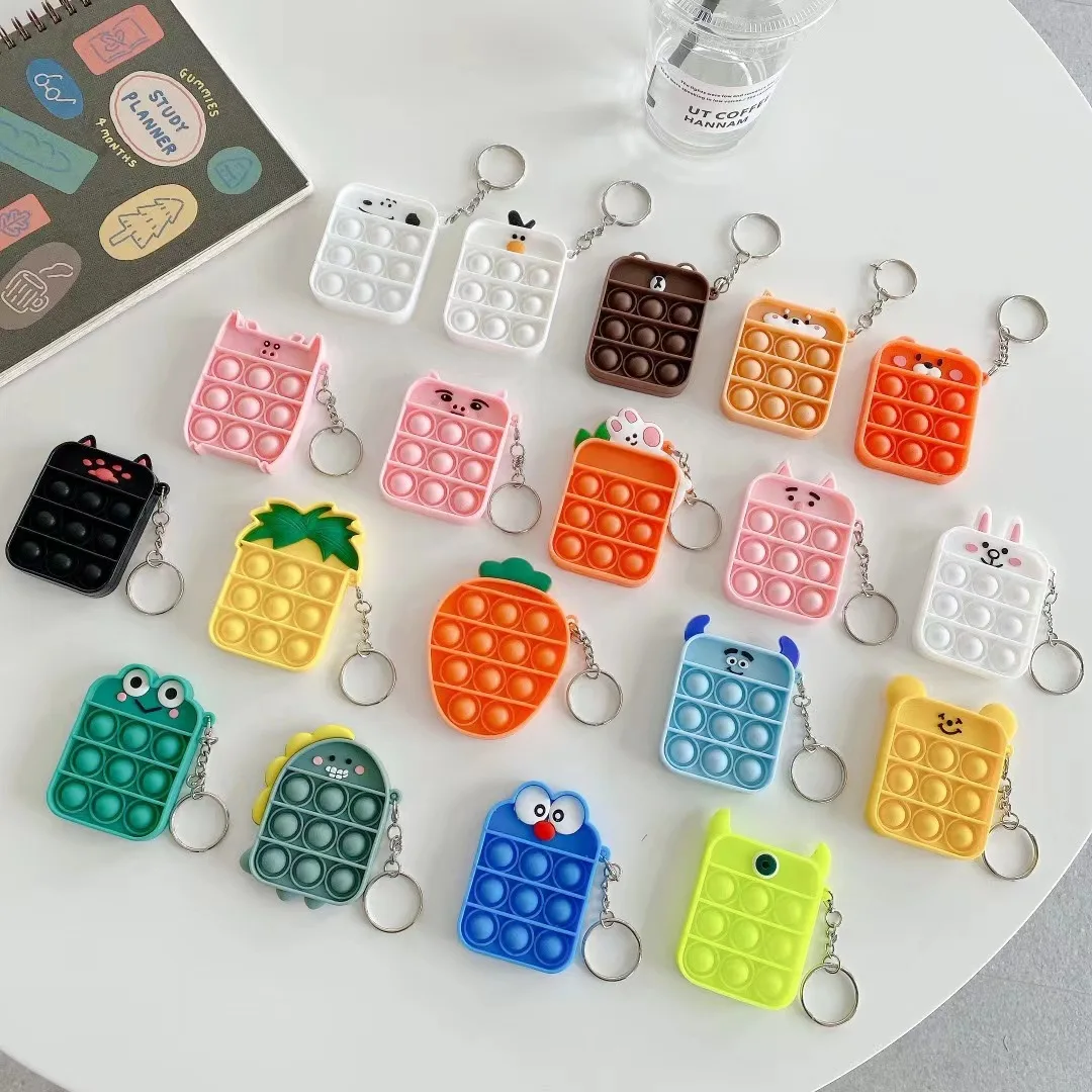 

Мультяшный кролик аниме экшн-фигурка антистресс брелок Пузырьковые игрушки сумка украшение на Хэллоуин День рождения аксессуары Подарки