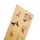 16 шт. Винтаж из воловьей кожи оленя Лось упаковка запечатывание этикеток наклейки китайской живописи Системы