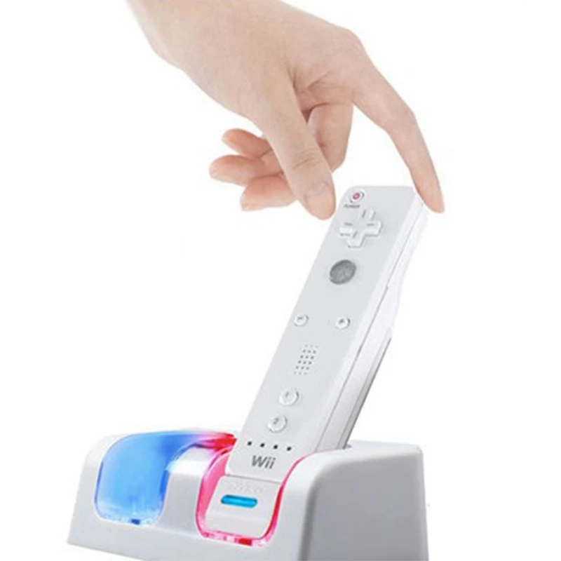 

ABS Safe Dual Charging Station for Wii Controller with 2800MAH Rechargeable Stable and Noiseless for Wii Controller