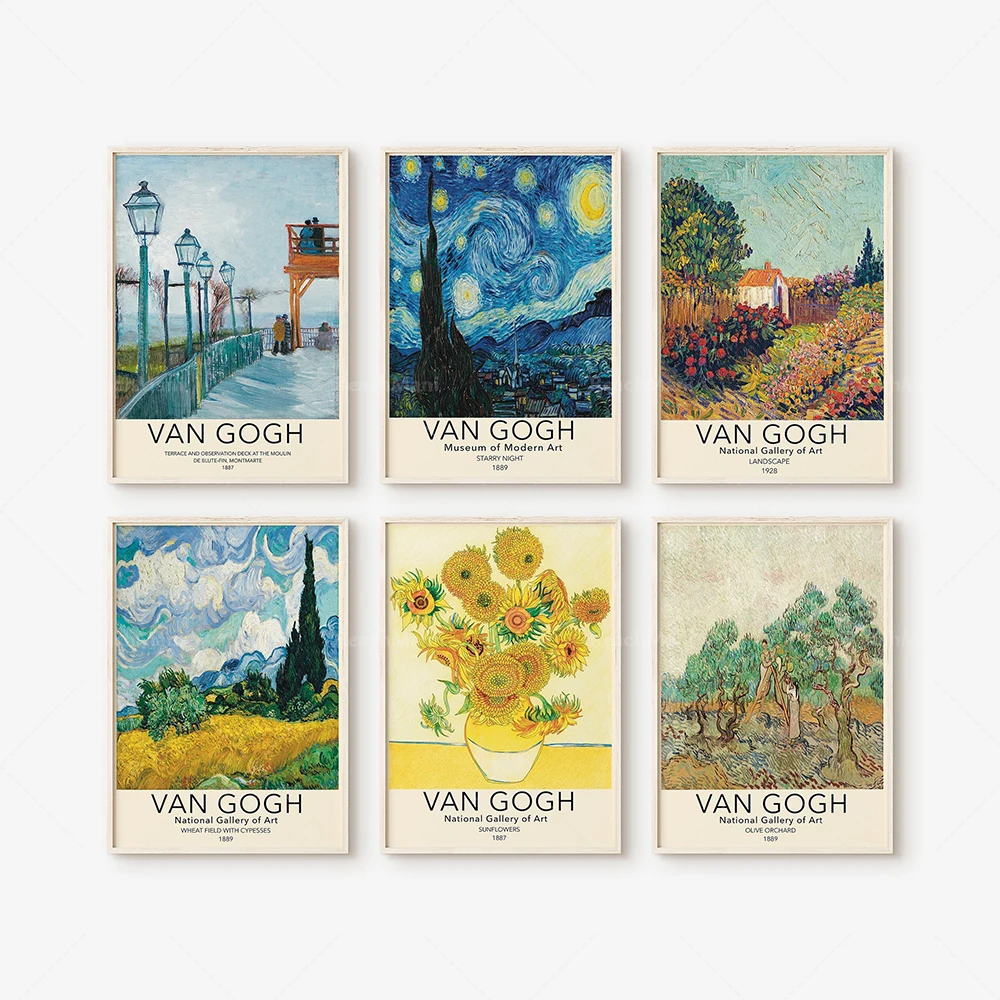 

Van Gogh Prints, Van Gogh Posters, Van Gogh Art Print Museum Decorative Canvas Canvas Wall Poster