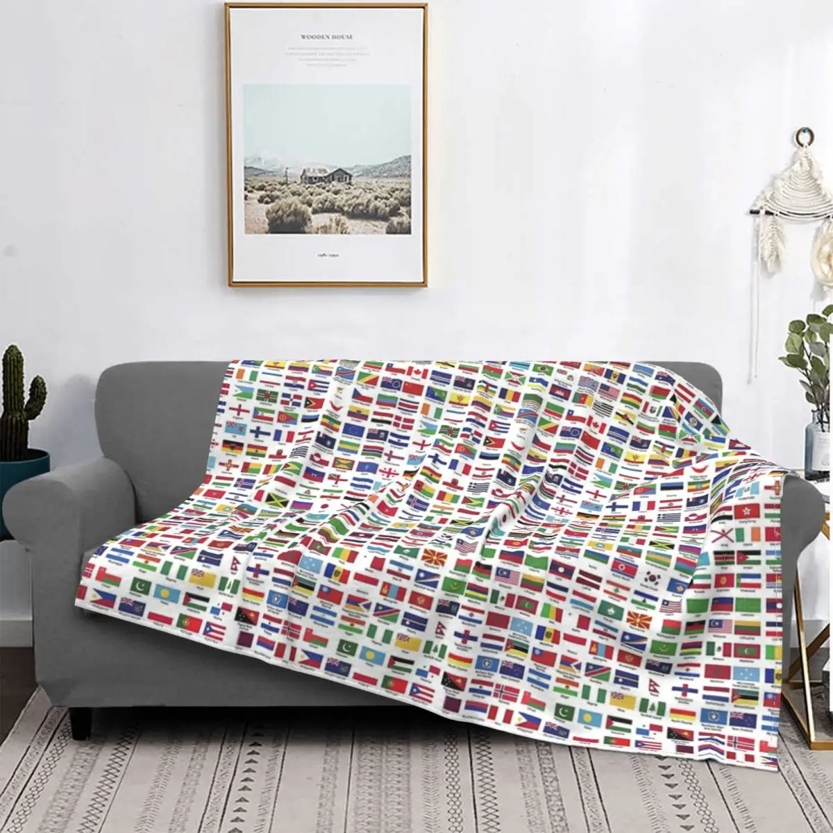 

World Flags With Country Names Blanket Bedspread Bed Plaid Rug Bedspreads Hoodie Blanket Bedspread 220X240