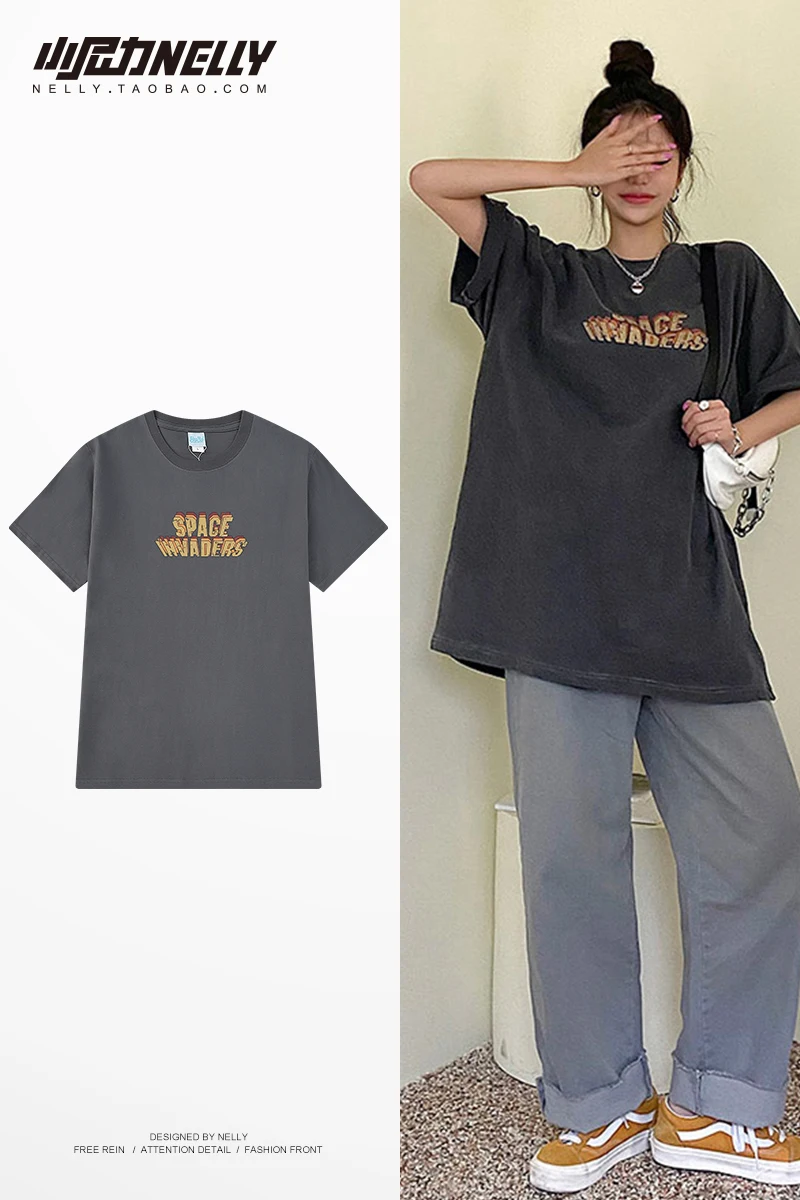 

Fashion Tops Outfit Peach-Juice Aesthetic Grunge Tumblr T-Shirt women Japanses Harajuku Cute