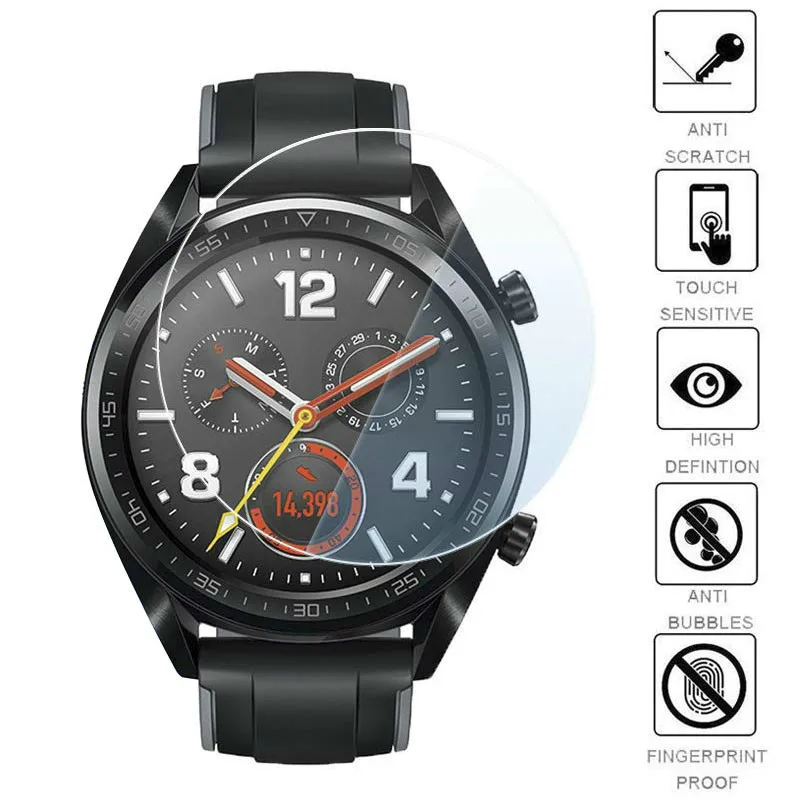 

Защитное стекло 9H для часов Huawei Watch GT, Защита экрана для Huawei Watch 2 Pro Touch, закаленное стекло с полным покрытием, пленка