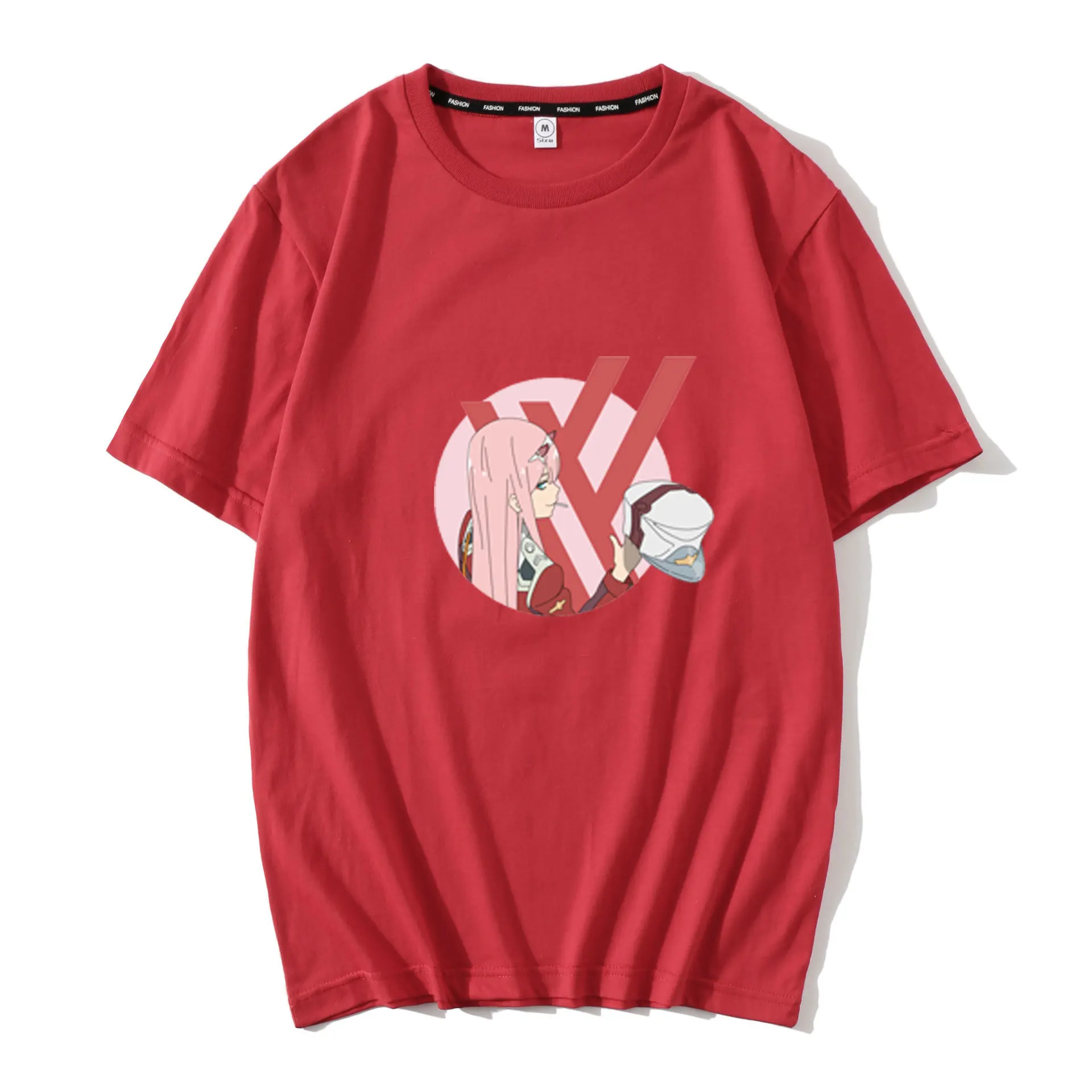Darling в Franxx аниме Harajuku ноль два для девочек Футболка с принтом мужчин/Женские топы