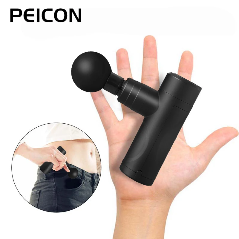 

Mini Massage Gun Deep Tissue Neck Muscle Relaxation High Frequency Pain Relief Electric Body Massager Rechargeable Fascia Gun