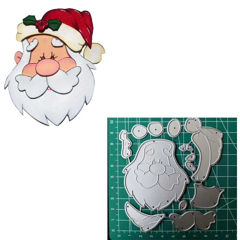 

JMCRAFT Santa Claus With White Beard And Hat Metal Cutting Dies DIY Scrapbook Handmade Paper Craft Metal Steel Template Dies