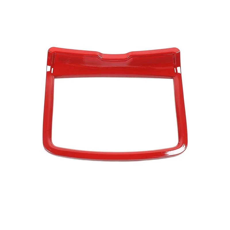 

Для 2011-2021 Dodge Charger Автомобильный Центральный контроллер держатель чашки крышка отделка Декоративная рамка стикер аксессуары, ABS красный