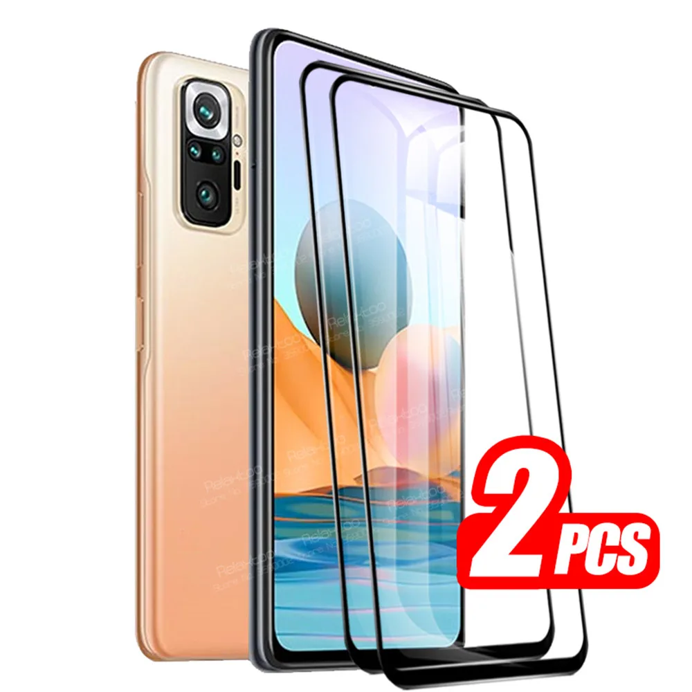 

Защитное стекло с полным покрытием для Xiaomi Redmi Note 10 Pro, 10 Pro Max, 10s, 2 шт.