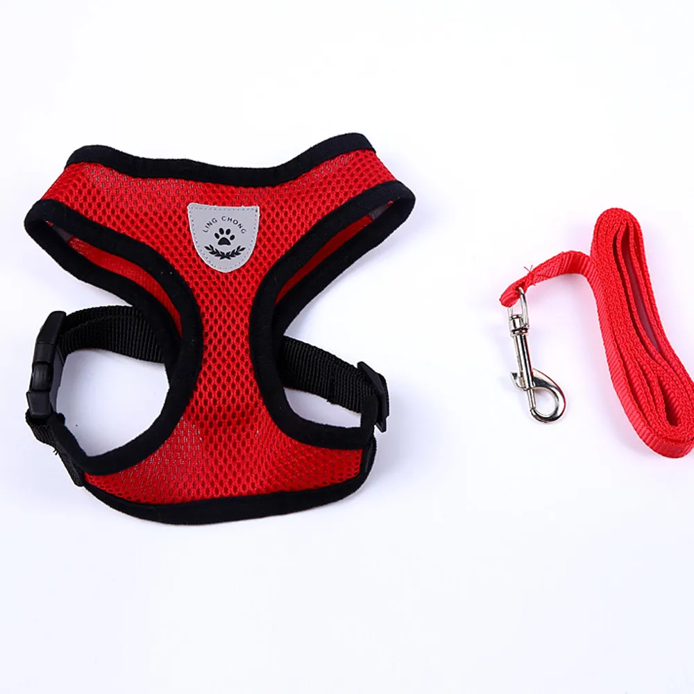Dog Harness Ling Chong Pet Leads Chest Straps Small Adjustable Dogs Training Collar | Дом и сад