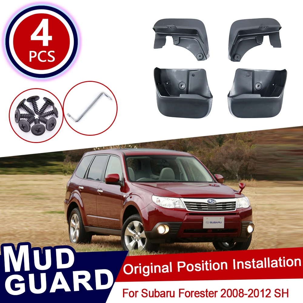 

Брызговики для автомобиля Subaru Forester SH 2008 ~ 2012, брызговики для передних и задних брызговиков, брызговики, брызговики, аксессуары 2009 2010 2011