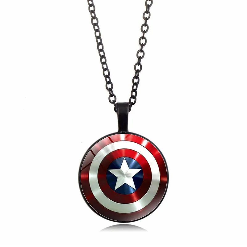 

Personality Movie Golden Alloy Round Shield Pendants Necklaces for Women Men Kids Hard Vibrating Shield Gift Jewelry Accessories
