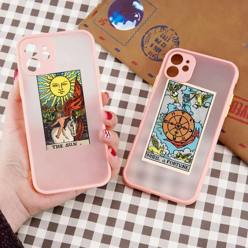 

Egypt mysterious Tarot Card Phone Case matte transparent For iphone 7 8 11 12 13 plus mini x xs xr pro max cover