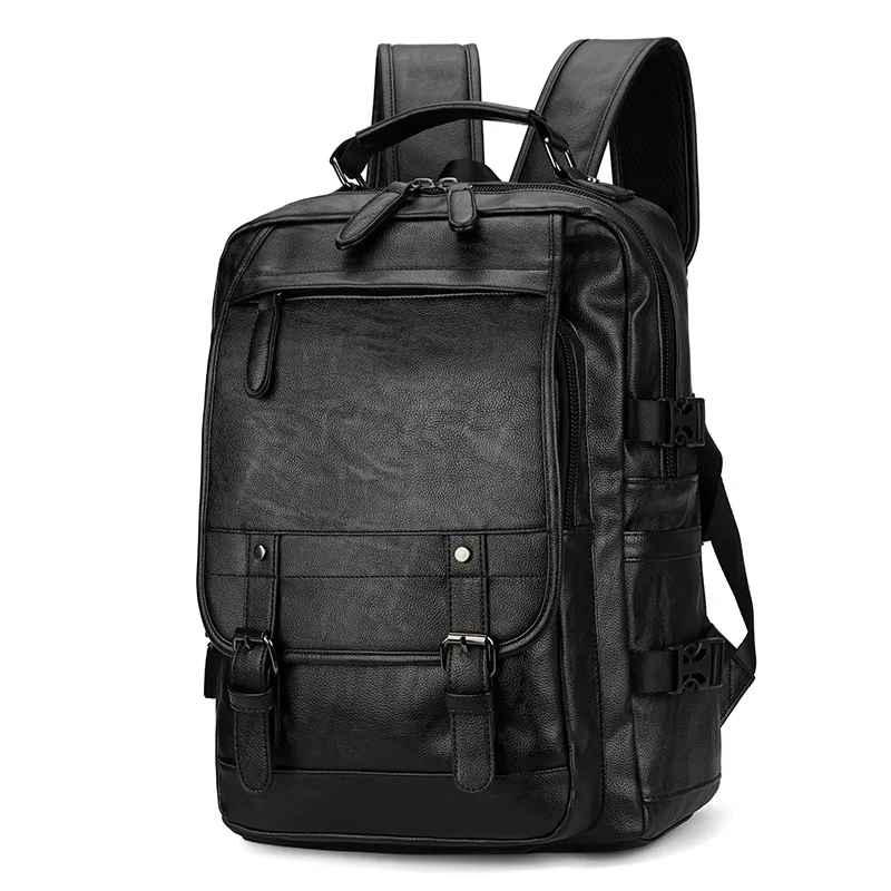 

The man backpack new PU leather business man bag han edition men fashion bag backpack large outdoor backpack men bag