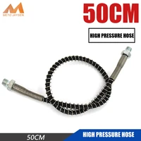 pcp pneumatics air pump 50cm long high pressure nylon hose with spring wrapped m101 male x m101 male thread nh050