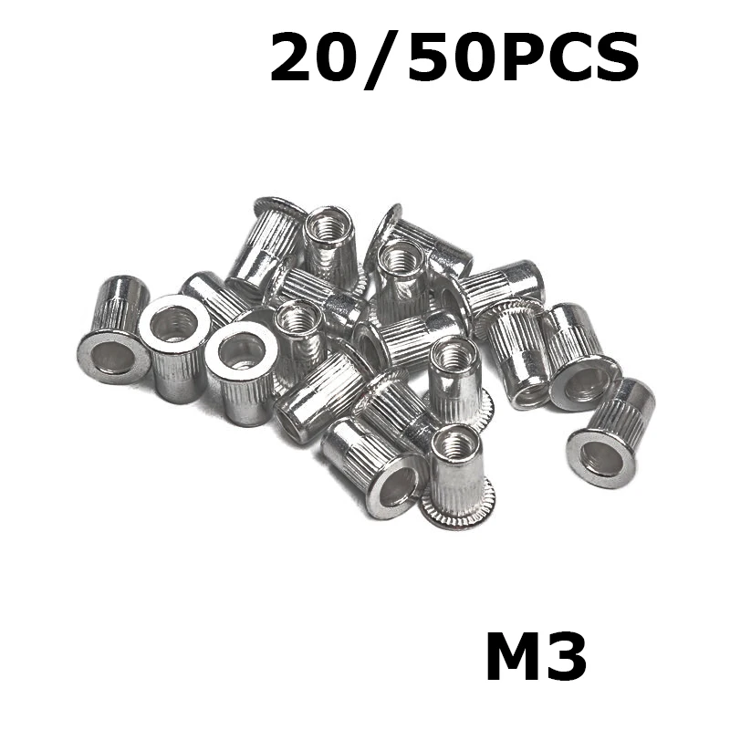 20/50 шт заклепки из алюминиевого сплава Плоские с резьбой вставка Nutsert крышка