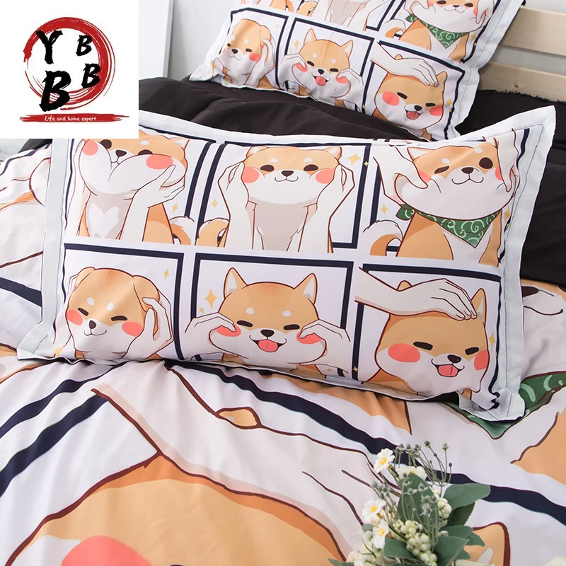 

New pattern Bedding Set Cartoon Animal cat 3pcs Duvet Cover Sets quilt cover pillow cases Twin Full Queen King bedclothes