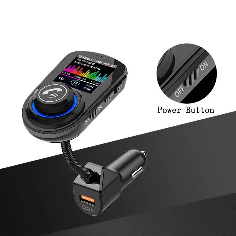 Автомобильный комплект громкой связи Bluetooth 5 0 приемник FM передатчик зарядное