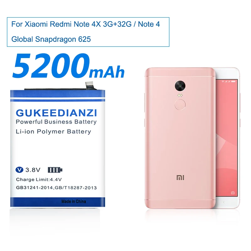 Сменный аккумулятор для Xiaomi Mi Redmi Note Mix 2 3 3S 3X 4 4X 4A 4C 5 5A 5S 5X M5 6 6A 7 8 Pro Plus батареи BM47 BN31