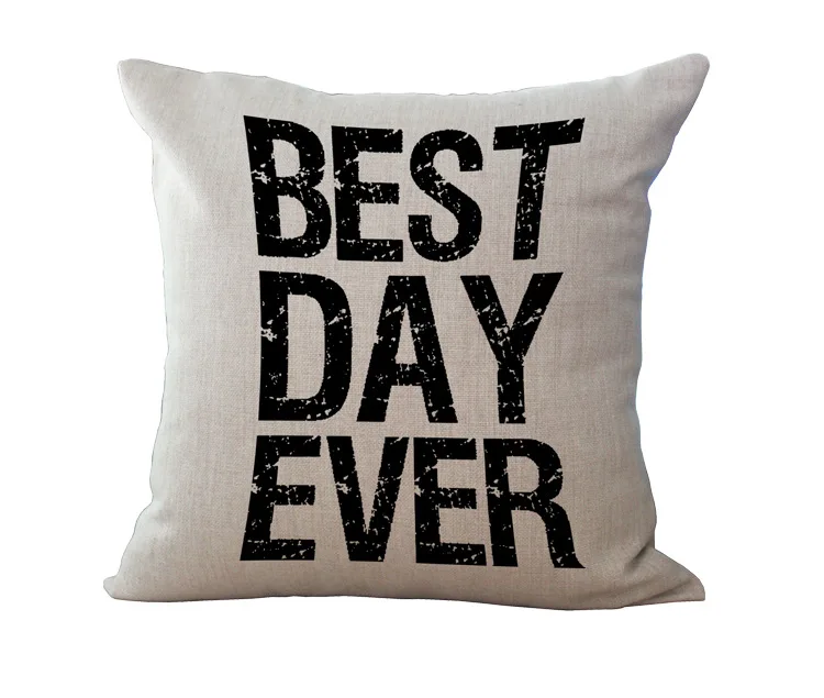 

Fashionable Simple English Series Bedroom Sofa Office Cushion Pillow Case Wholesale