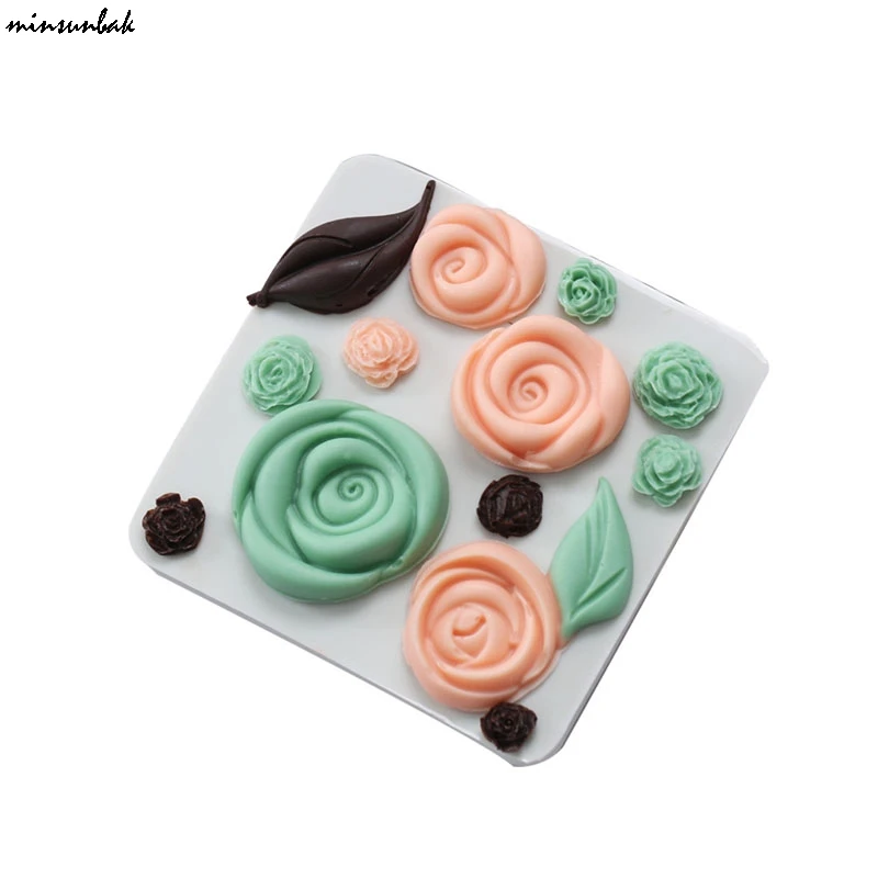 

Силиконовая форма в виде цветка розы инструменты для украшения торта, шоколада, сахара