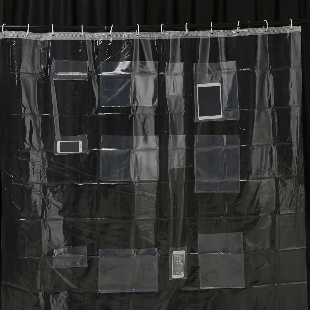 Многофункциональная прозрачная занавеска для душа держатель телефона и