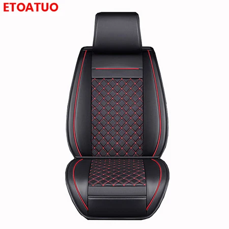 Front seat 1pcs ETOATUO универсальный кожаный чехол для автомобильного сиденья для peugeot все модели 206 307 407 207 2008 3008 508 208 308 406 301 автомобиль аксессуары - Название цвета: Front seat 1pcs