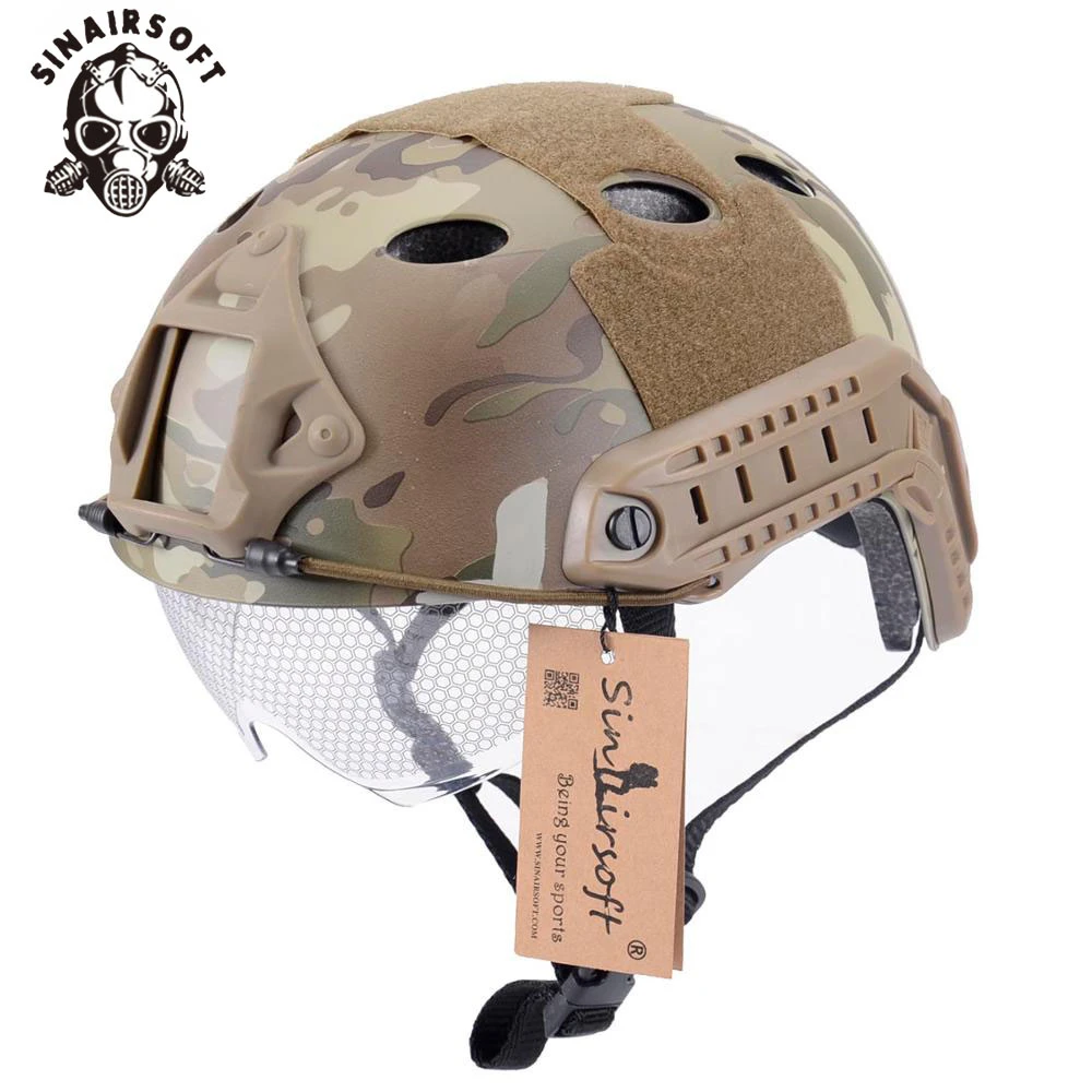 SINAIRSOFT военный защитный шлем быстрый с защитным снаряжением PJ Тип тактический