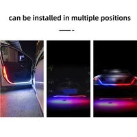 led car door trunk dashboard atmospere lamp strip 120cm 12v waterproof multifunction interior decorative signal warning light