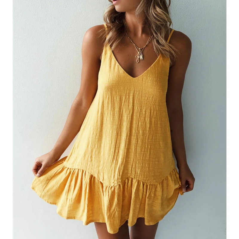 Boho праздничные платья для женщин с рюшами сексуальное мини платье на бретельках