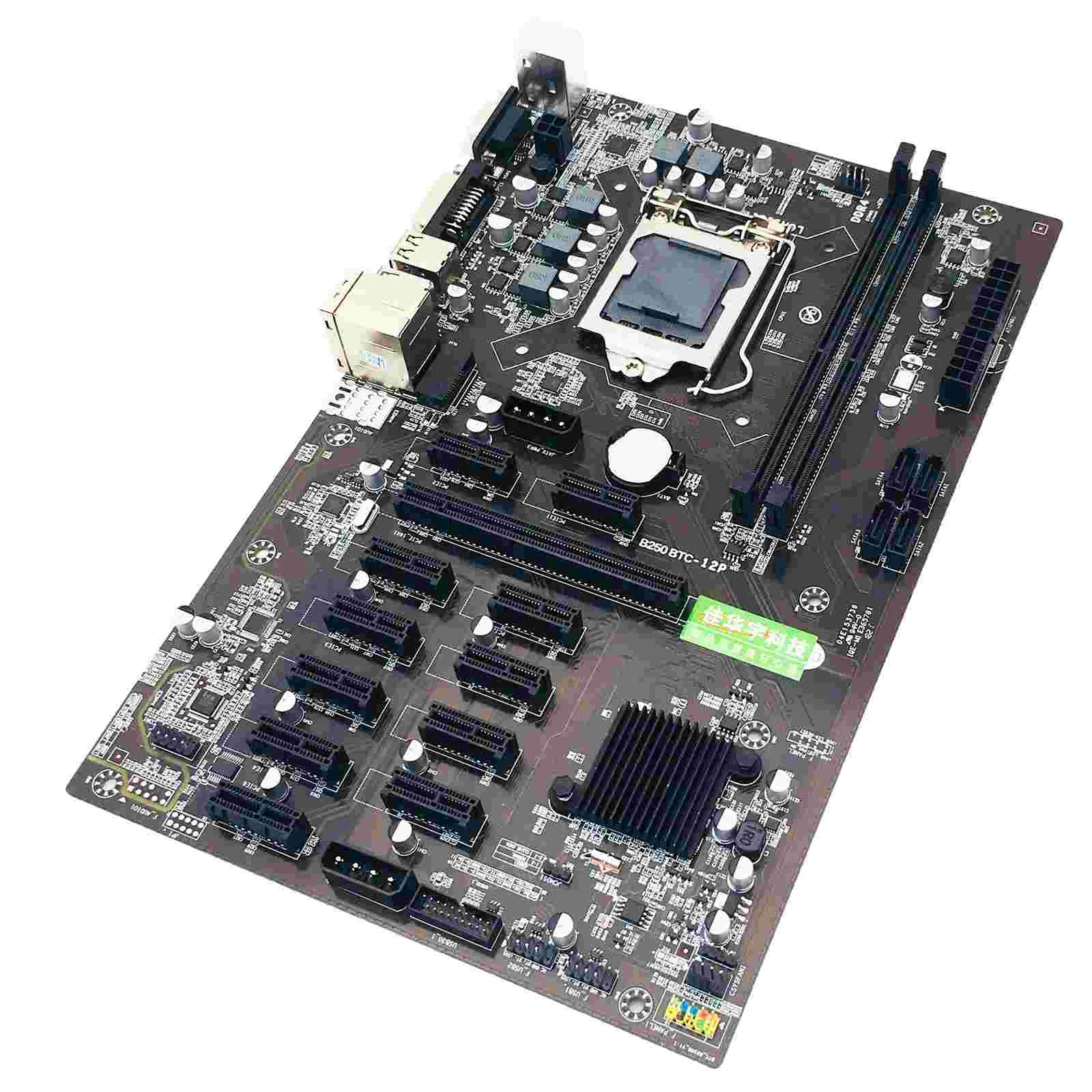 

B250 BTC-12P Motherboard LGA1151 DDR4 Mining Machine Motherboard (Black)