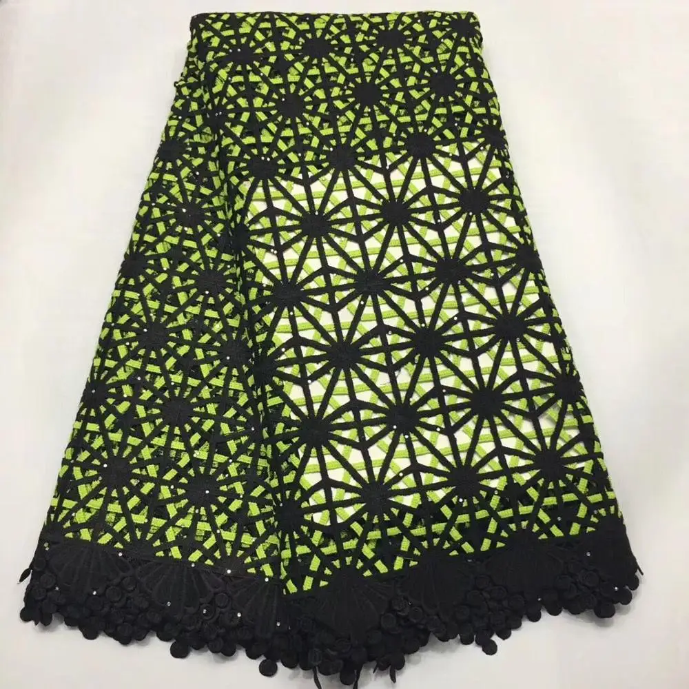 2019 African Net Lace Fabric High Quality Elegant Green Stones Nigerian Wedding Fabrics 5Yards Sequins French Tulle lace | Дом и сад